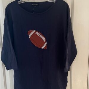 Navy Blue Football Graphic Shirt